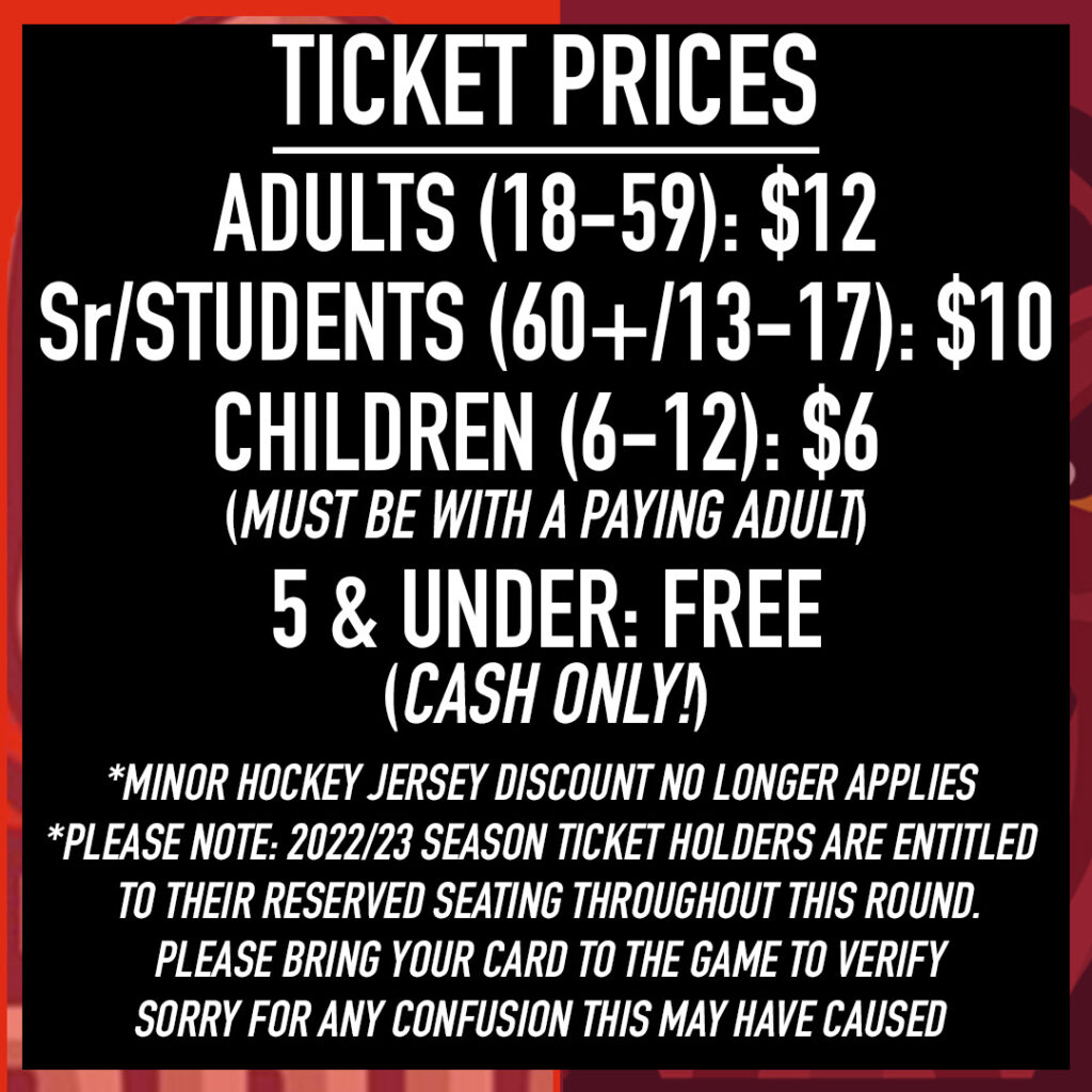 Round 2 Stratford Warriors (Schedule & Ticket Prices) Cambridge RedHawks